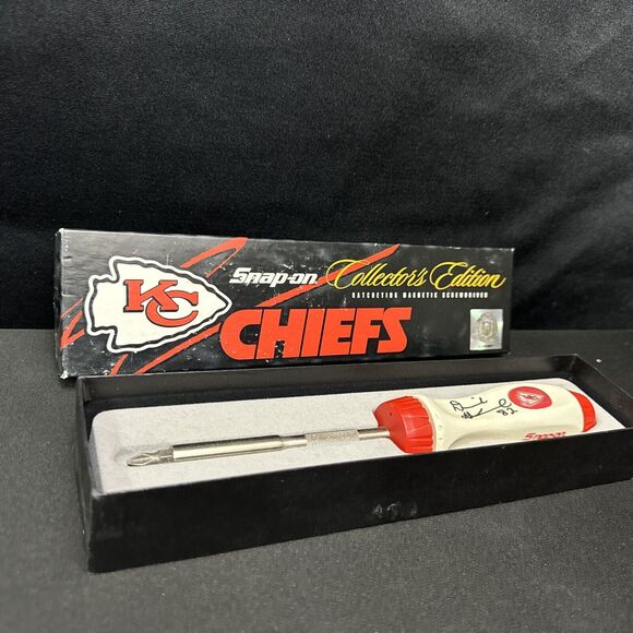 Snap On Tools Signed Kansas City Chiefs Ratcheting Magnetic Screwdriver NFL - Picture 4 of 5